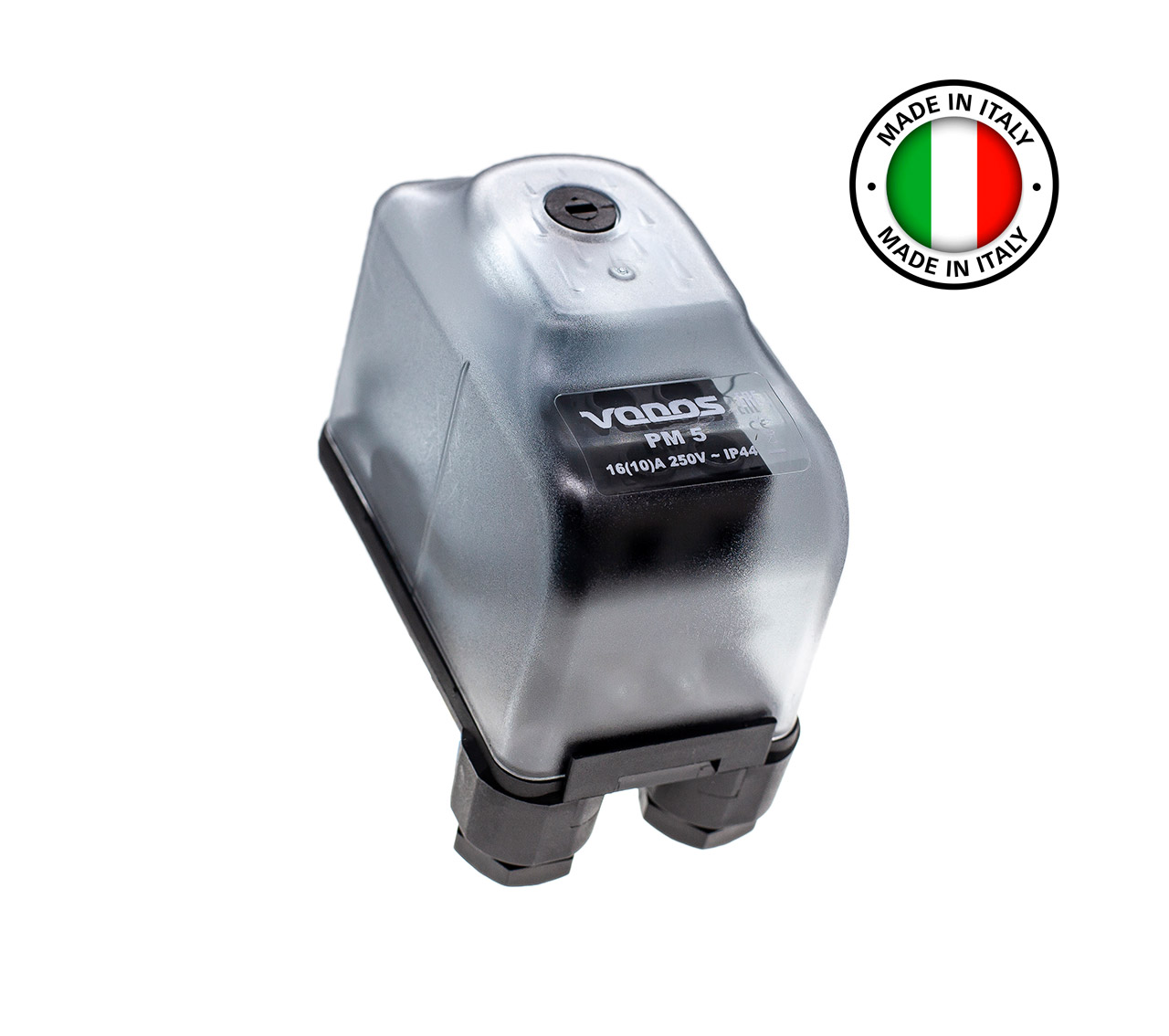Реле давления со шкалой и прозрачной крышкой VODOS PM/5 1/4" - F 250V 16A(10A) IP44