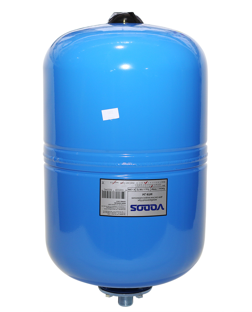 Гидроаккумулятор VODOS WTR 24 (24 литра, 10bar, G 3/4", +99°C, мембрана EPDM SE.FA Italy) — изображение 2